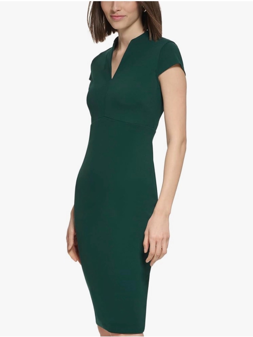 NEW Calvin Klein Cap Sleeve V-Neck Scuba Crepe Size 12 Womens